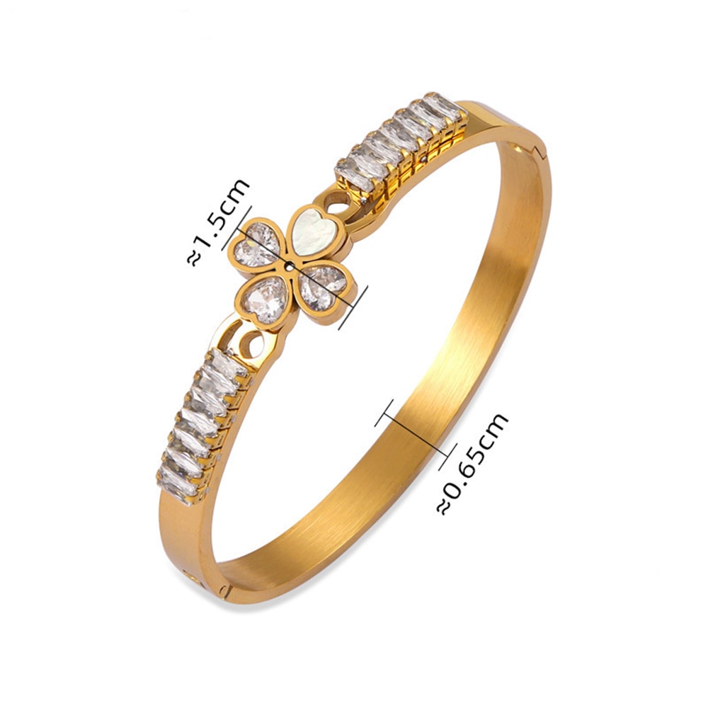 Floral Crystal Bangle