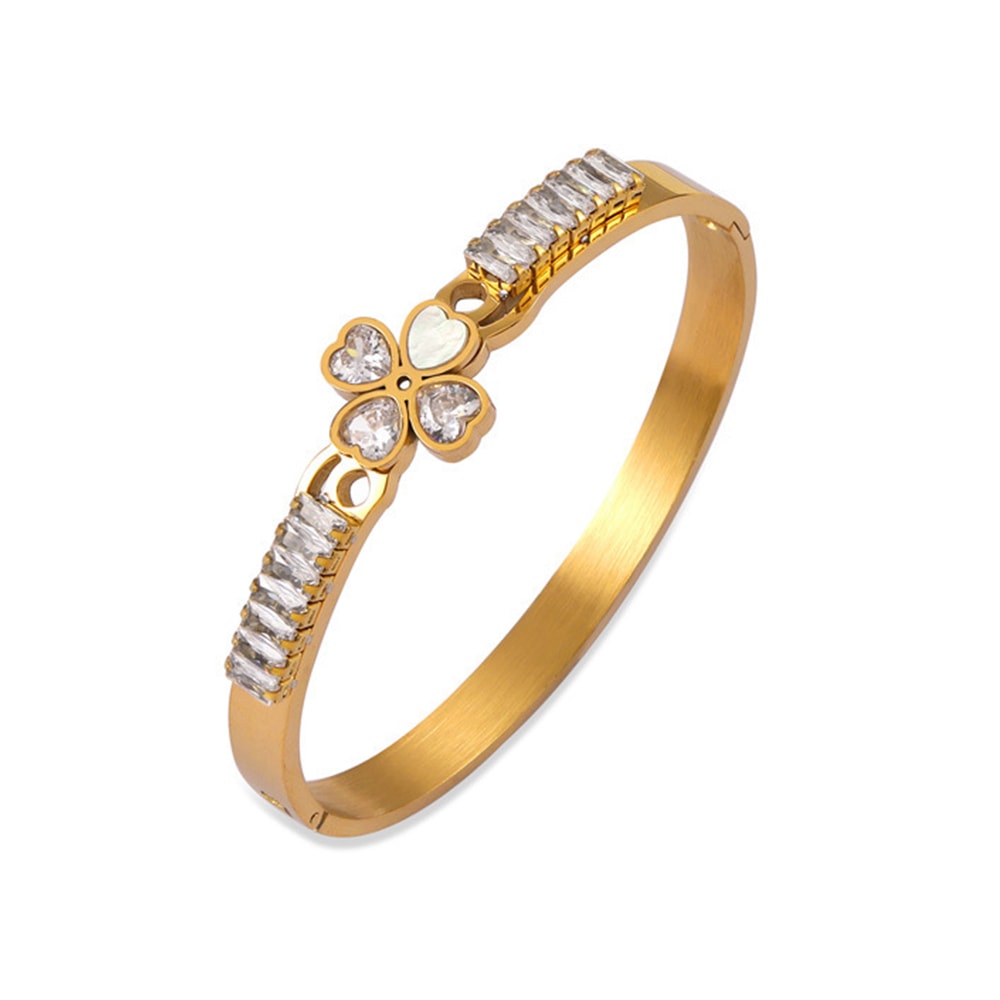 Floral Crystal Bangle
