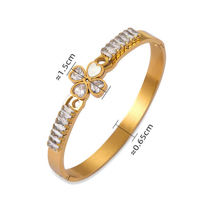 Floral Crystal Bangle