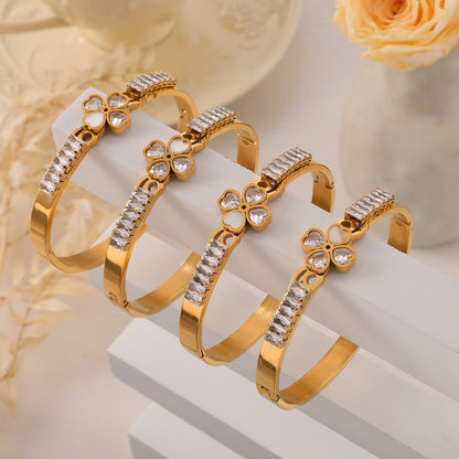 Floral Crystal Bangle