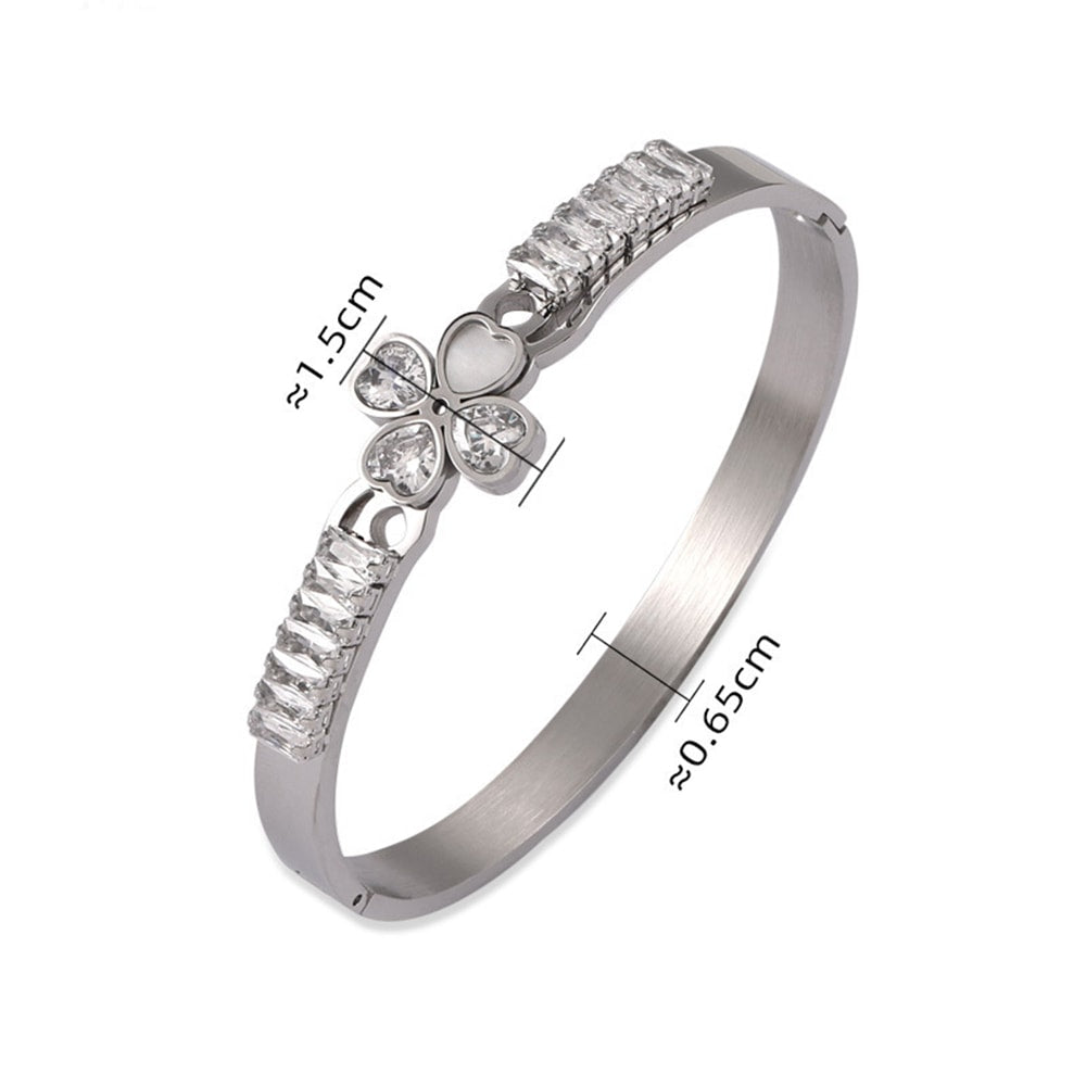 Floral Crystal Bangle